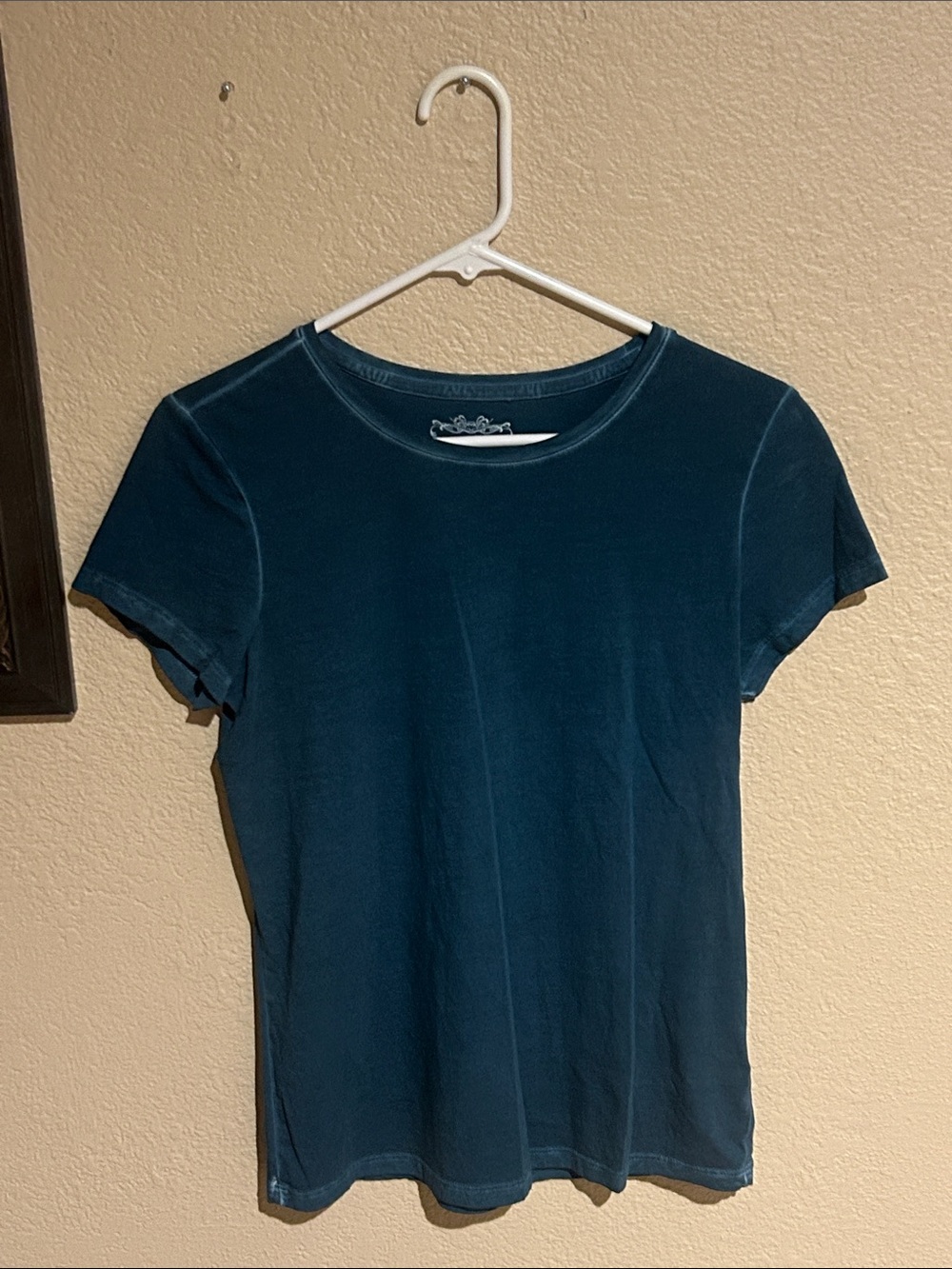 Peruvian Connection 100% Pima Cotton Blue Tee Shirt Made in Peru Size S Luxury